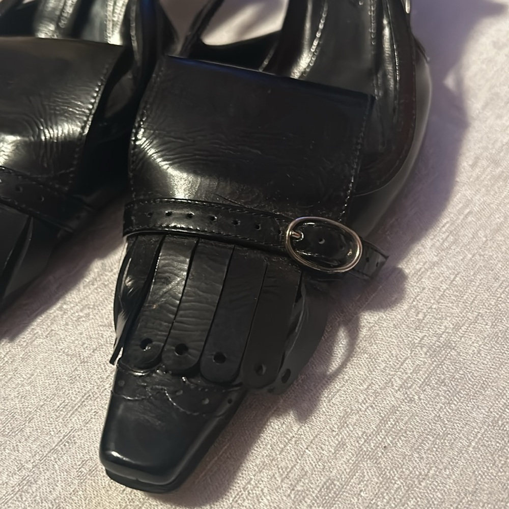 Givenchy Leather Slingback Pointed-Toe Elegant Black Women's Heels Size 5.5 - Picture 12 of 12